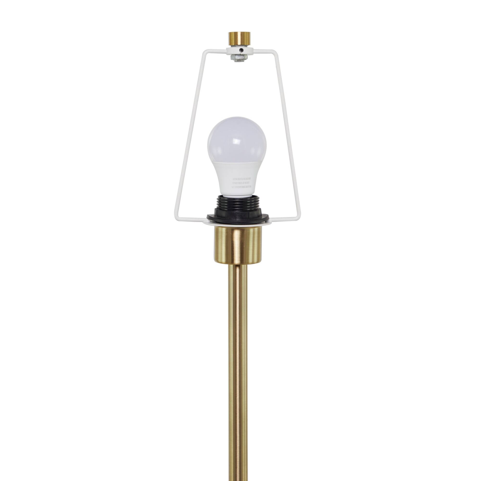 Black Metal Contemporary Floor Lamp, 14" x 14" x 62"